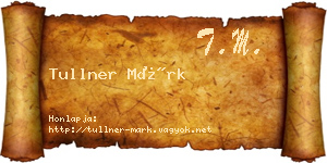 Tullner Márk névjegykártya